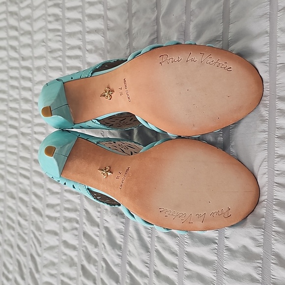 Pour La Victoire turquoise shoes - Picture 5 of 6
